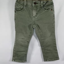 OshKosh B'gosh Baby Unisex Green Denim Adjustable Waist Skinny Fit Jeans Size 2T