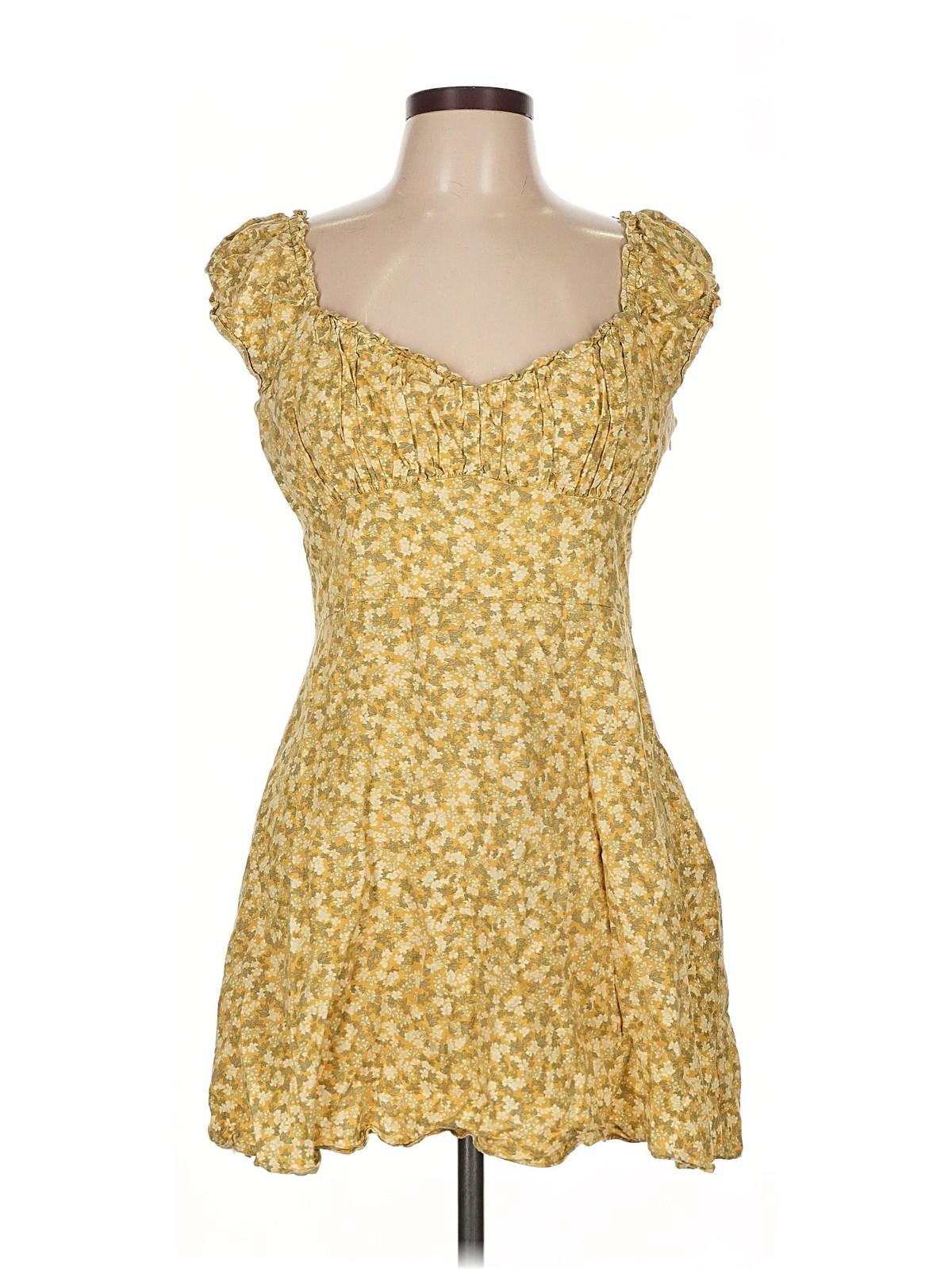 Zara Women Yellow Casual Dress L