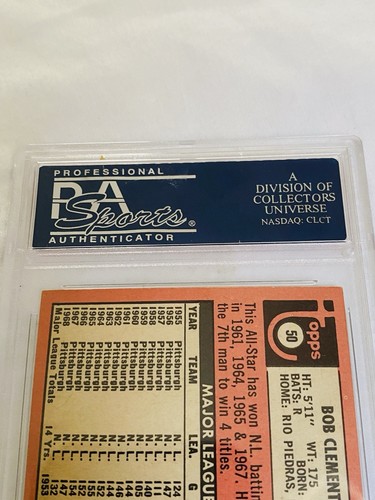 1969 TOPPS BOB CLEMENTE PSA 6 EX-MT SHARP #50 NICELY CENTERED HOF ROBERTO - Picture 6 of 7