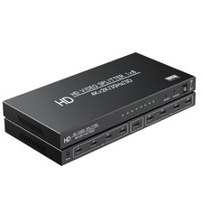 4K 1x8 HDMI Splitter 1 in 8 Out, Powered 8 Port hdmi splitters Multi Monitor ...