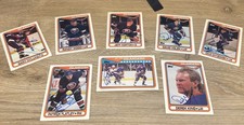 1990-91 Topps - NY Islanders 8 Card All Autographed Lot - Patrick Flatley