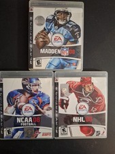 Madden 08, NCAA 08, & NHL 08 (PlayStation 3, PS3) 3 Game Lot Complete W/ Manuals