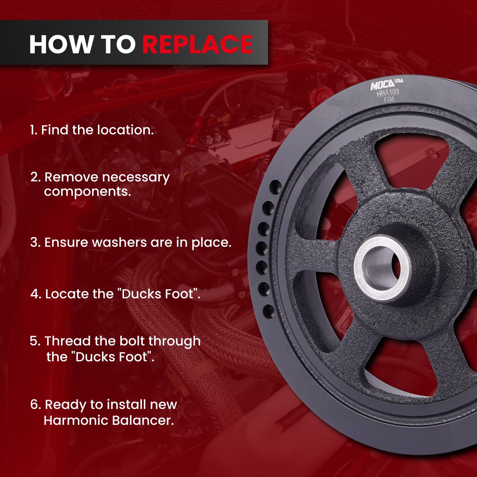 For Caravan Town Country Voyager Harmonic Balancer Serpentine Belt Component Kit thumbnail 8