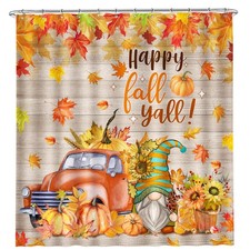 Fall Shower Curtain Pumpkins Shower Curtain for Bathroom Happy Fall Yall Harv...