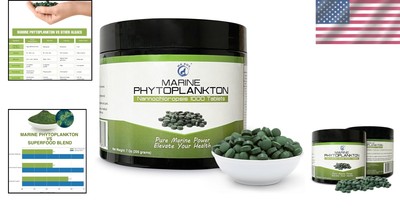 Mr Ros Marine Phytoplankton Nannochloropsis Supplement   1000 Tablets   Rich ...