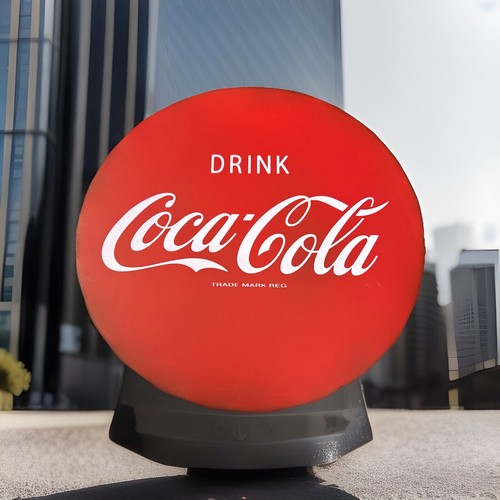 Coca-Cola Large Bottle Cap Steel Sign Red wit White Script Logo Brand New F/Ship - Picture 1 of 4