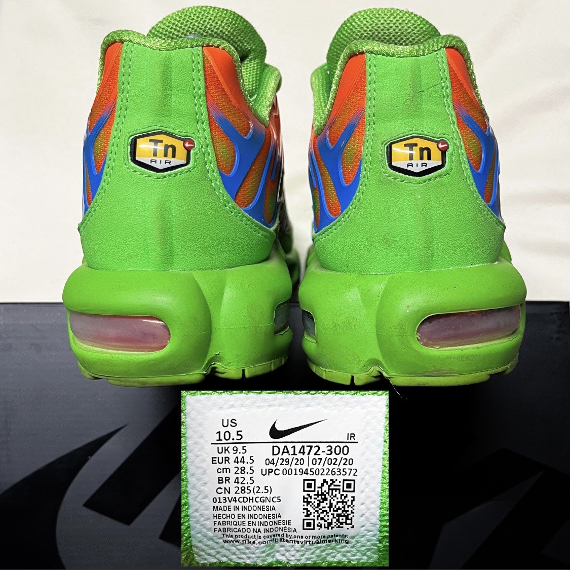 2020 Supreme / Nike Air Max Plus Tuned TN Shox Mean green UK 9.5