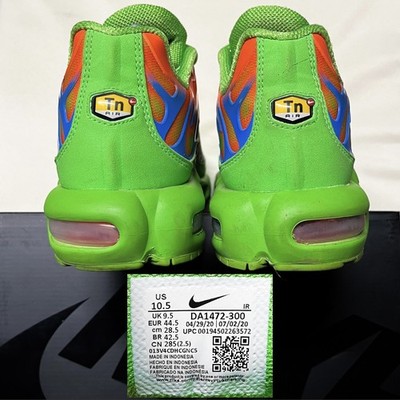 2020 Supreme / Nike Air Max Plus Tuned TN Shox Mean green UK 9.5