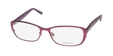 NEW VERA WANG V378 EYEWEAR 53-16-140 CS RED FULL-RIM WOMENS CAT EYE METAL 