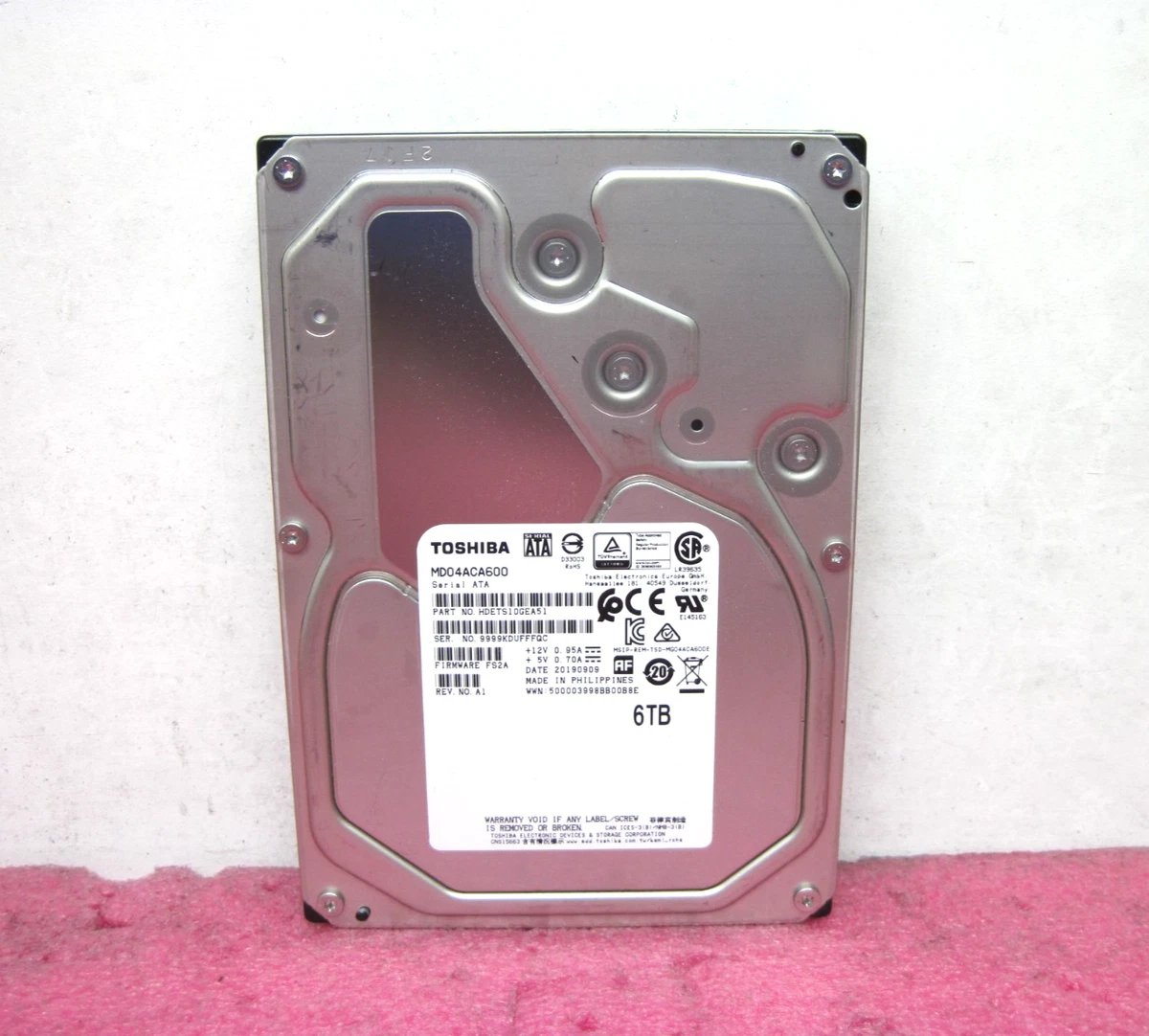 Toshiba 3.5 in Form Factor Internal Hard Disk Drives 6 TB Storage
