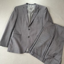 Kenneth Cole Awearness Men’s Suit 42R Coat 36 Pants Grey Extreme Slim Fit Wool