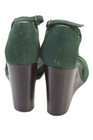 Balenciaga Womens Suede Ankle Strap Wedge Sandals Green Size 8 — photo 3