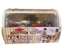 Melissa  Doug Scoop  Serve Wooden Ice Cream Counter - Factory Sealed