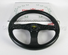 Personal Steering Wheel - Blitz - 350 Mm Black Polyurethane With Black Spokes