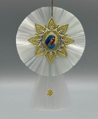 1994 Victorian D. BLUMCHEN Spun Glass CHRISTMAS Ornament MARY Madonna