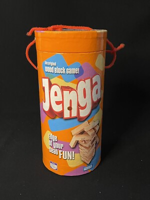 JENGA the Original Wood Block Game Parker Bros Hasbro Portable Fun Play 2006
