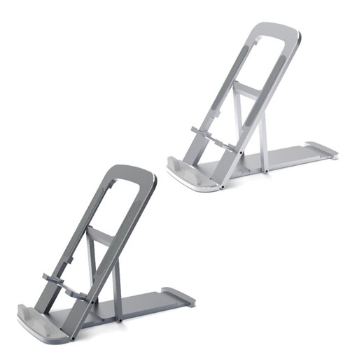 Ergonomic Lazy Flat Aluminum Alloy Stand Desktop Riser for Cellphones Laptops - Afbeelding 2 van 9