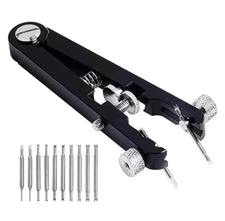 Stainless Steel Watch Band Pins Plier Tweezer Spring Bar Removal Tool Repair Kit