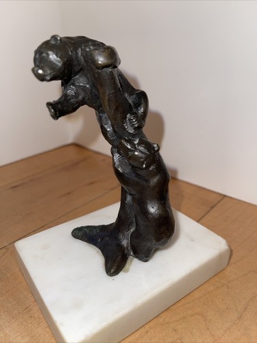 Original Bronze Sculpture Siggy Puchta Bear Cubs Canada Ltd Ed 57/1000 - Picture 8 of 10