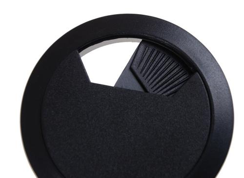 Desk Grommets Drill Hole 50mm Dia Cord Cable Cover Table Protection Wire Black - Picture 4 of 4
