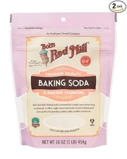 2 PACK Bob's Red Mill Baking Soda Gluten Free 16 Oz (Total 32 Oz) EXP: 06/2026