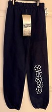 GK DANCE GRAPHIC CHILD SMALL NAVY COTTON/POLY ATHLETIC LOUNGE SWEATPANTS Sz CS