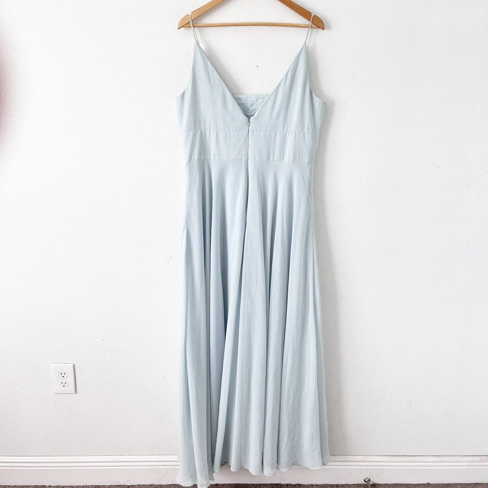 Платье макси длиной до пола Jenny Yoo Collection светло-голубое подружка невесты размер 16 - Изображение 4 из 4