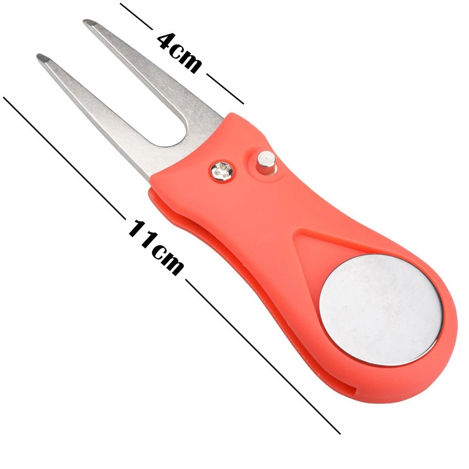 Golf Ball Marker Repairer Foldable Pitch magnetic mark Divot Repair Blade Tool - image 2 of 4