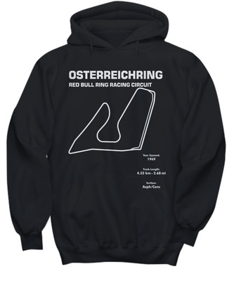 Track Outline Osterreichring Racing Circuit  - Hoodie