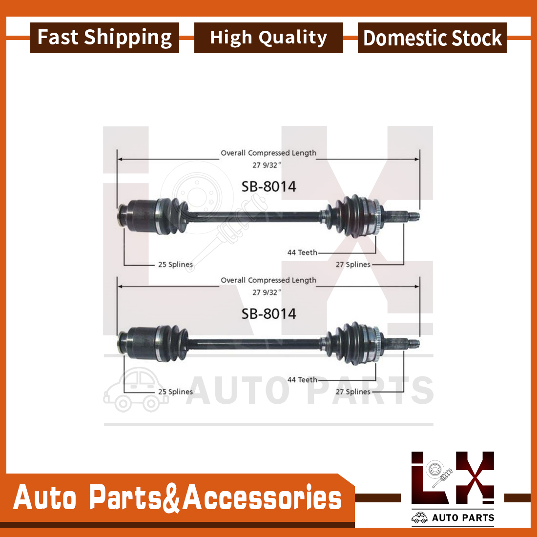 2 Front CV Axle Shaft SurTrack Set For Subaru Impreza AWD 02-04 RS