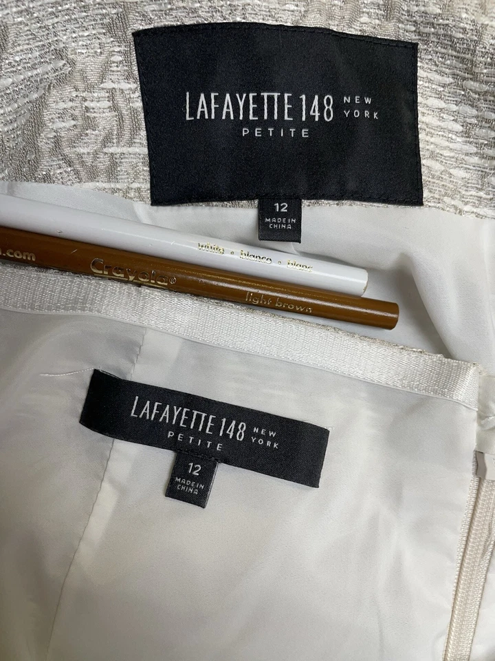 Lafayette 148 NY юбка костюм размер маленький 12P подходит как 10P два изделия комплект блеск - Изображение 2 из 4