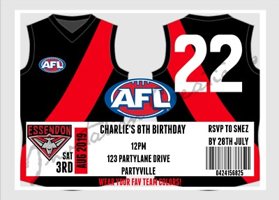 personalised afl guernsey