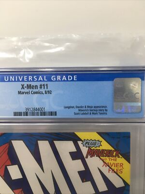 MARVEL COMICS X-MEN #11 1992 CGC 9.4 WP RARE NEWSSTAND JIM LEE