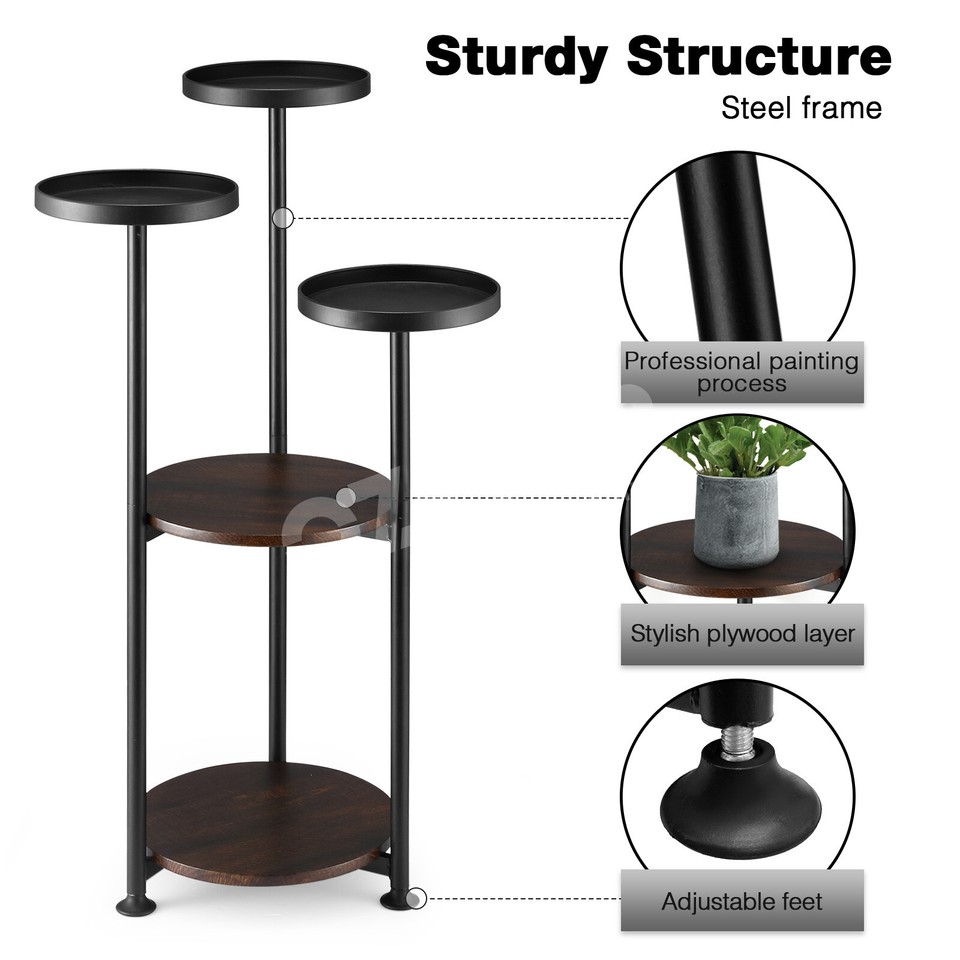 Plant Stand Flower Pot 5 Tier Corner Shelf Holder Indoor Display Unit