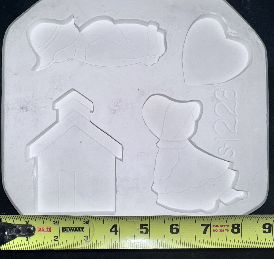 Scioto Flat Ceramic Slip Cast Mold S1228 Silhouette Boy,Girl, School