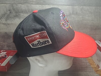 Rare Vintage 80s 90s Marlboro Cigarettes Snak Big Logo Racing Hat