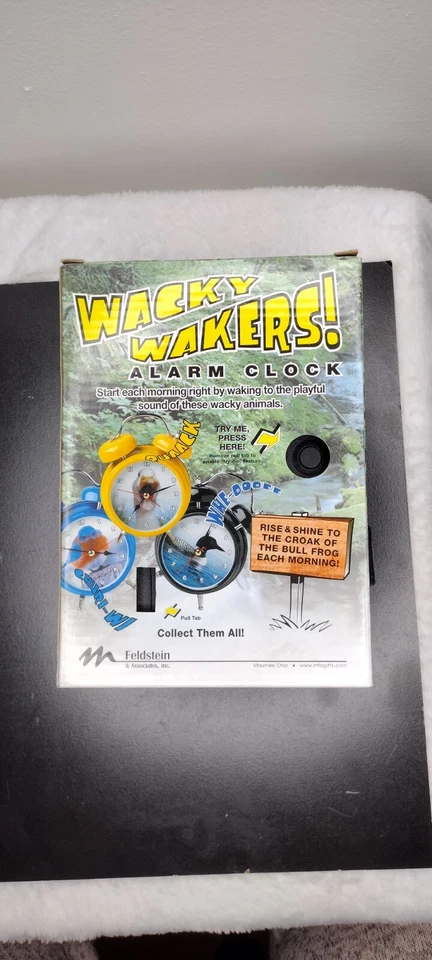 New Wacky Wakers Bull Frog Alarm Clock Croaks New Old Stock Wacky Animal Clock - Image 2 of 4