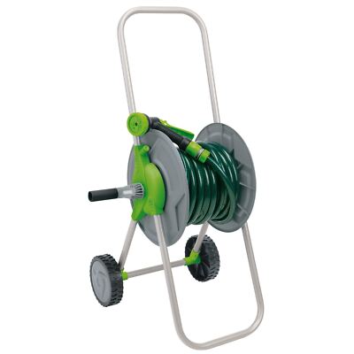 Draper 01024 Gartenschlauchwagen Set 15m montiert 7 Muster Spritzpistole