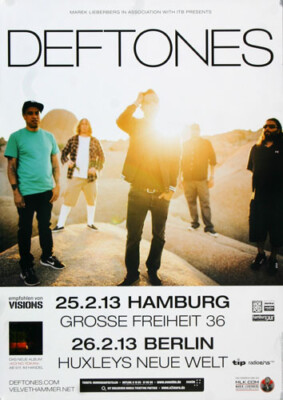 Deftones - Koi No Yokan, Hamburg & Berlin 2013 | Konzertplakat | Poster