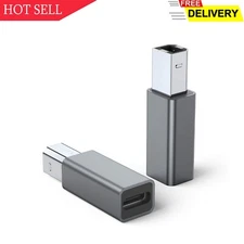 USB C Female to Printer Male Adapter 2-Pack USB Type C to USB B Convert Conn...