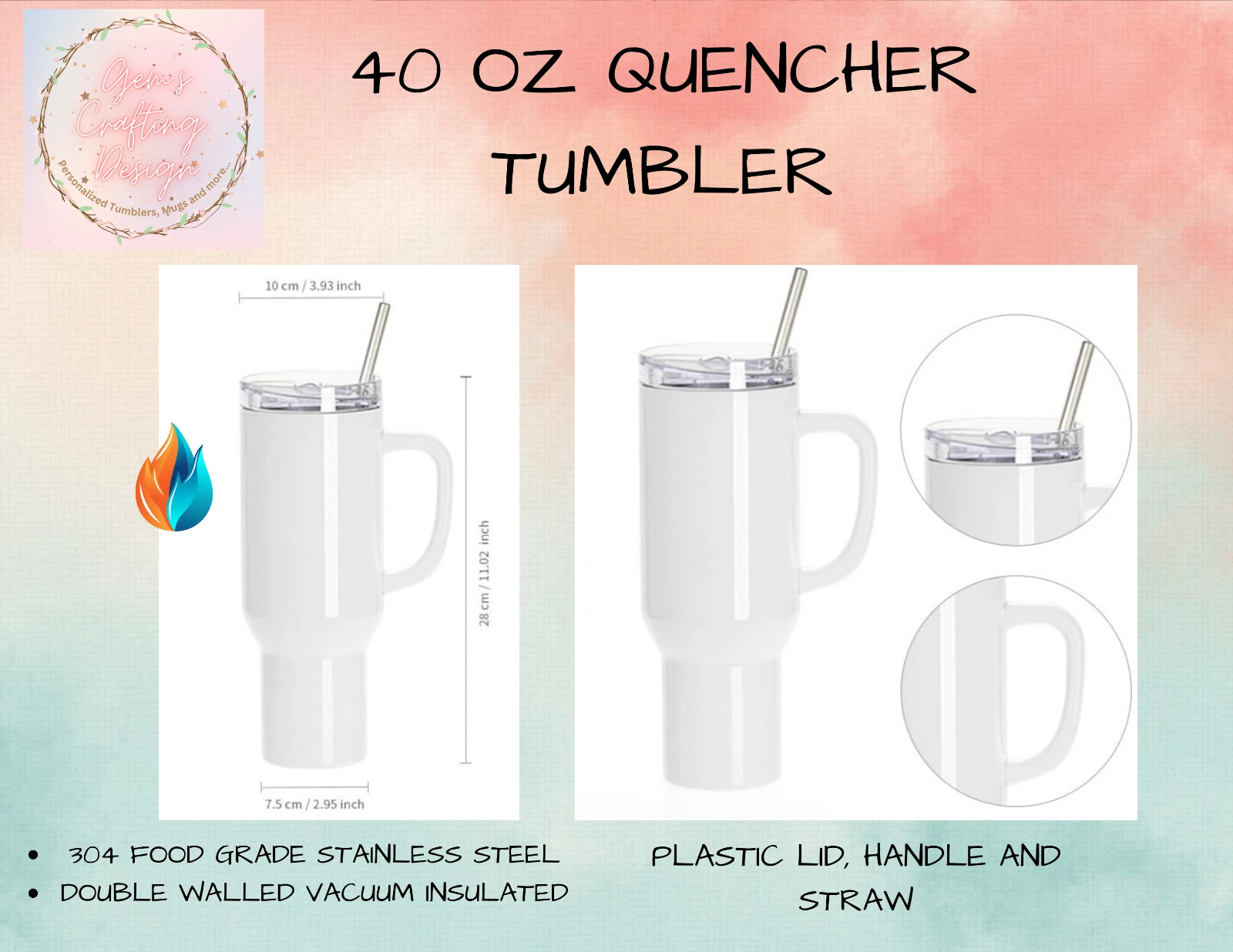 Super Mario 40oz Quencher Tumbler