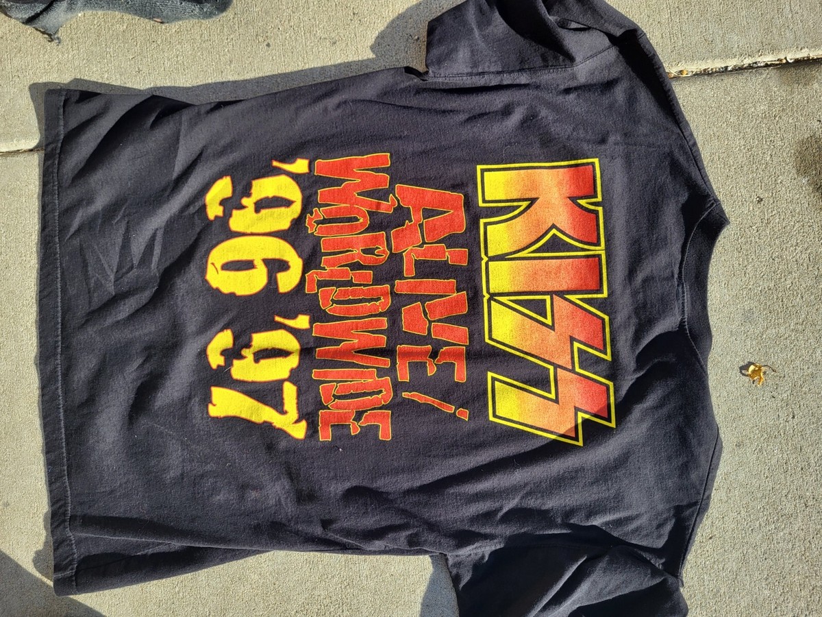 Vintage KISS Alive Worldwide 96 97 Concert Tour T-Shirt XL Vintage KISS Alive Worldwide 96 97 Concert Tour T-Shirt XL