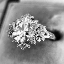 3Ct White Round Brilliant Cut CZ Engagement Wedding Ring In 925 Sterling Silver