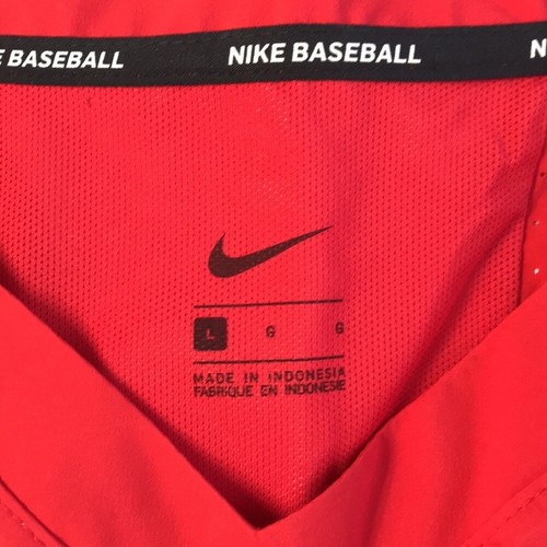 Nike Hot Baseball Mens Nike Jacket Short Sleeve Size Large 897383 Red Activewear - Picture 5 of 6