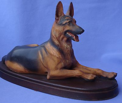 11'' GERMAN SHEPHERD ALSATIAN ANRI ITALY LABEL GSD BELGIAN MALINOIS DOG figurine