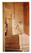 Washington D.C. Georgia Marble Statue Abraham Lincoln Memorial Chrome Postcard