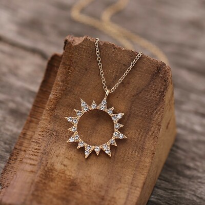 NEW Golden Star Pendant Necklace Fashion Women's Moon Sun