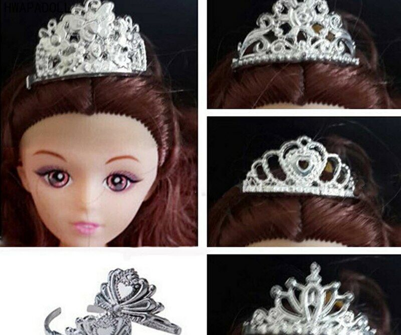 5pcs Plastic Crown Tiara Headwear Hairwear Hair Accessories For 11.5