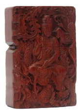 Natural Rosewood Carv Kwanyin Dragon Lighter Box For Zippo Insert Kit(Case Only)