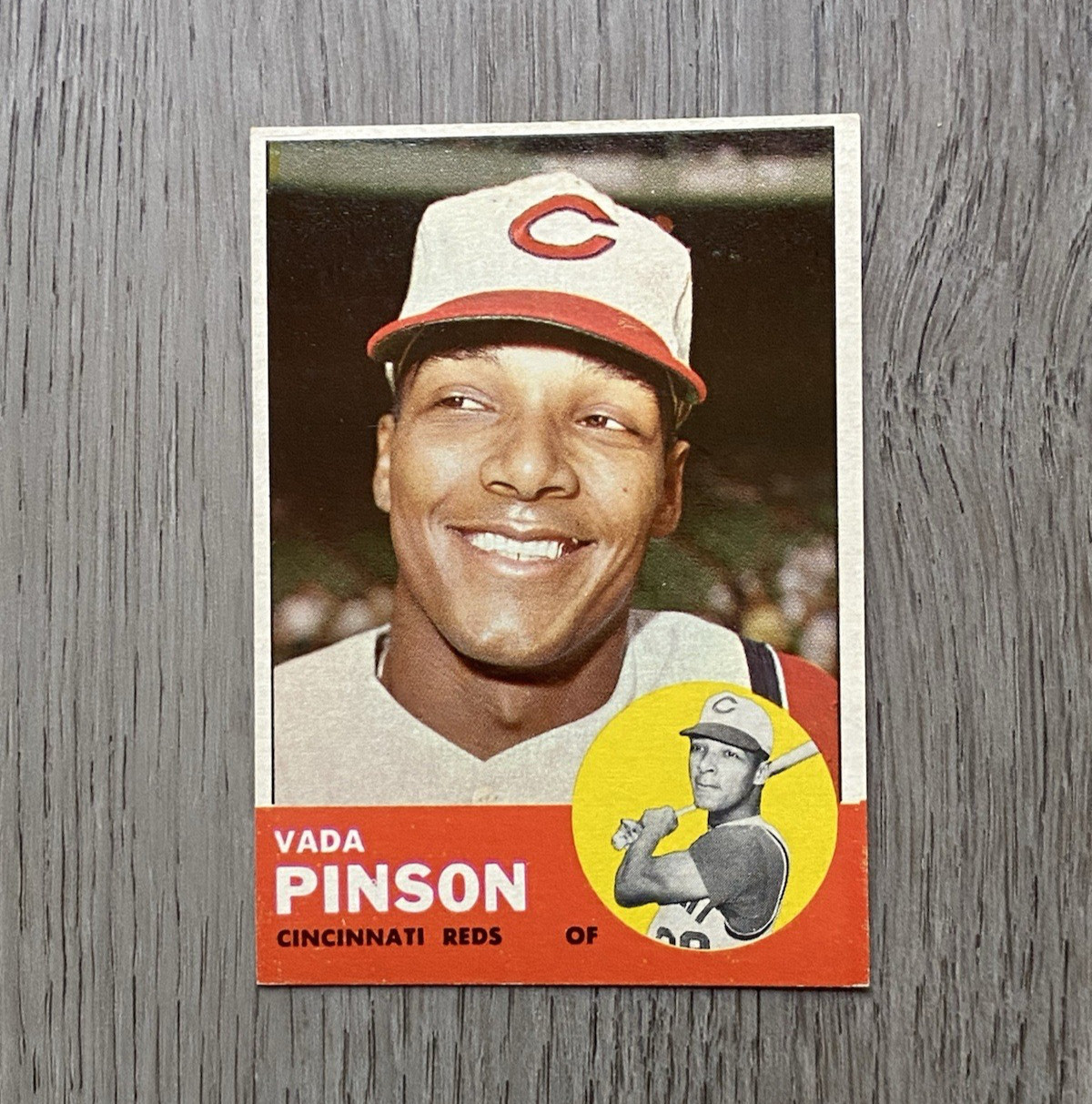 1963 MLB Topps Baseball | Vada Pinson | #265 | Cincinnati Reds